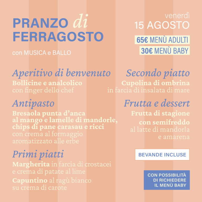 Pranzo di Ferragosto 15 agosto