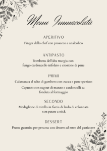 Pranzo Immacolata Dimora Mazzaro